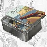 Vintage Travel Poster Art, Entdecken Sie Puerto Ri Puzzle<br><div class="desc">Vintage Illustration Reiseplakat oder Reisebroschüre Cover aus Puerto Rico, einer schönen Insel in der Karibik! Eine Kanone im Schloss El Morro. Puerto Rico ist ein US-Territorium mit Bergen, Wasserfällen und dem tropischen Regenwald El Yunque. San Juan ist die größte Stadt und die Hauptstadt von Puerto Rico. Entdecken Sie Puerto Rico,...</div>