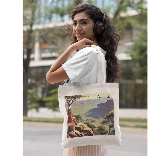 Vintage Travel Poster Australien Canyon Tragetasche (Von Creator hochgeladen)