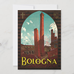 Vintage Travel Poster, Bologna, Italien