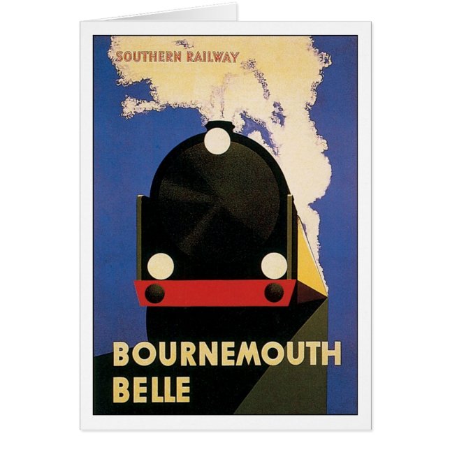 Vintage Travel Poster, Bournemouth Belle Train (Vorne)