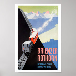 Vintage Travel Poster Brienzer Rothorn