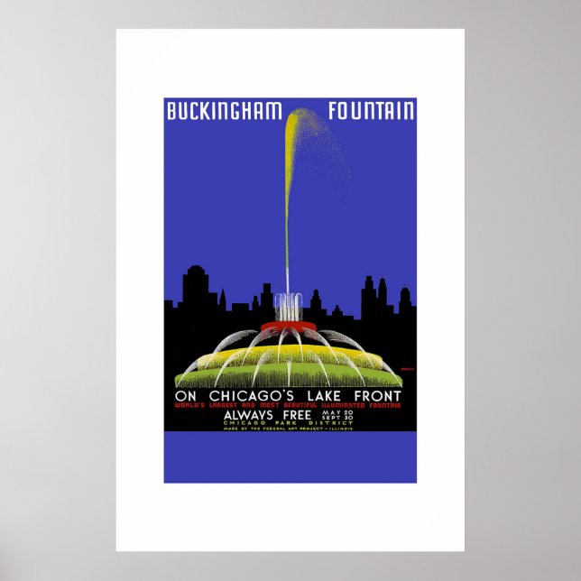 Vintage Travel Poster Buckingham Fossilienmuseum (Vorne)
