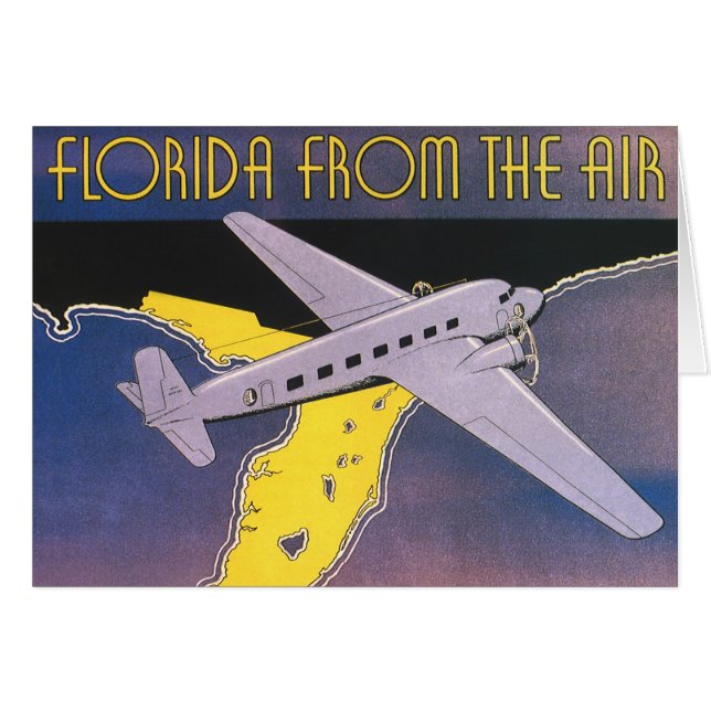 Vintage Travel Poster, Florida aus dem Flugzeug (Vorderseite (Horizontal))