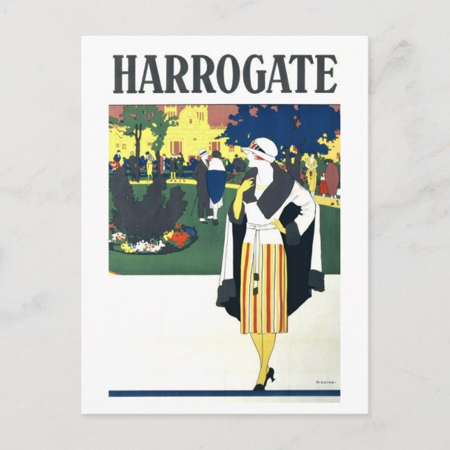 Vintage Travel Poster for Harrogate Postkarte (Vorderseite)