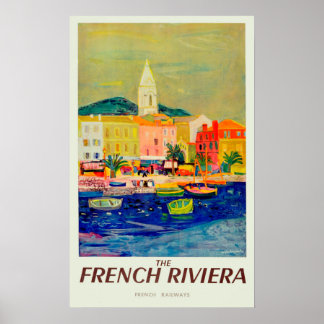 Vintage Travel Poster - Frankreich Riviera
