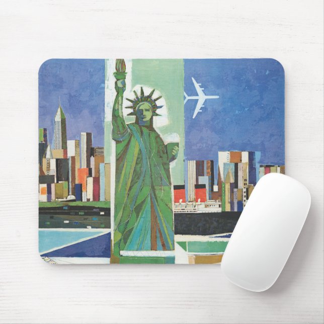 Vintage Travel Poster für American Airlines Mousepad (Mit Mouse)
