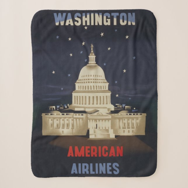 Vintage Travel Poster für American Airlines Sherpadecke (Vorderseite)