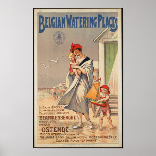 Vintage Travel Poster für Belgien