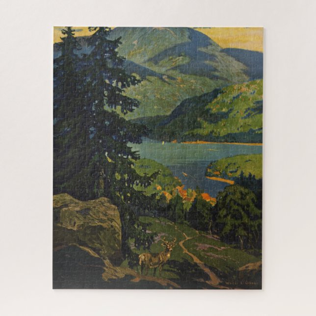 Vintage Travel Poster für das Adirondack Gebirge (Vertikal)