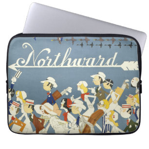 Vintage Travel Poster für die neue Haven R.R. Laptopschutzhülle