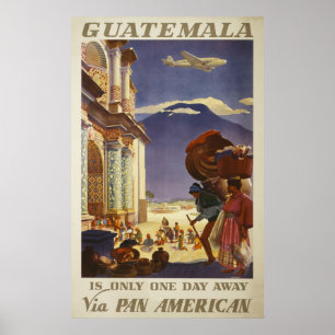 Vintage Travel Poster für Guatemala