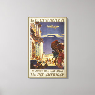 Vintage Travel Poster für Guatemala Leinwanddruck