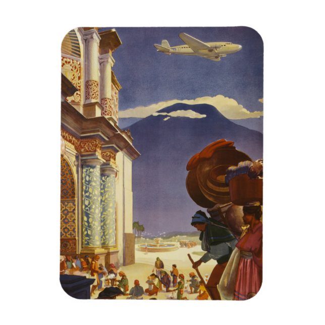 Vintage Travel Poster für Guatemala Magnet (Vertikal)