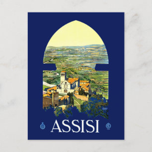 Vintage Travel Poster für Italien Postkarte