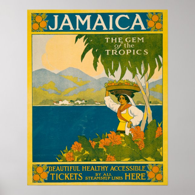 Vintage Travel Poster für Jamaika (Vorne)
