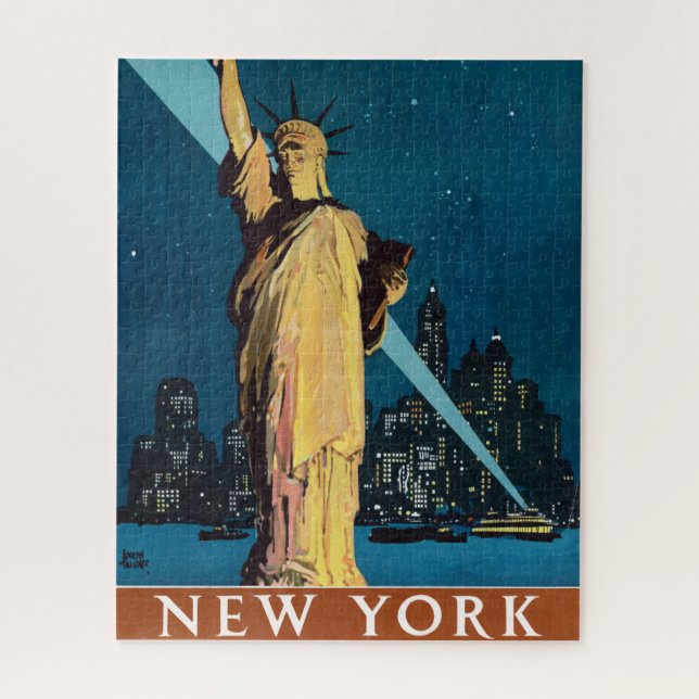 Vintage Travel Poster für New York (Vertikal)
