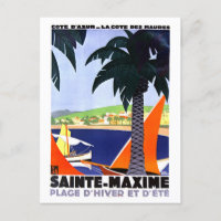Vintage Travel Poster für Sainte-Maxime, Frankreic