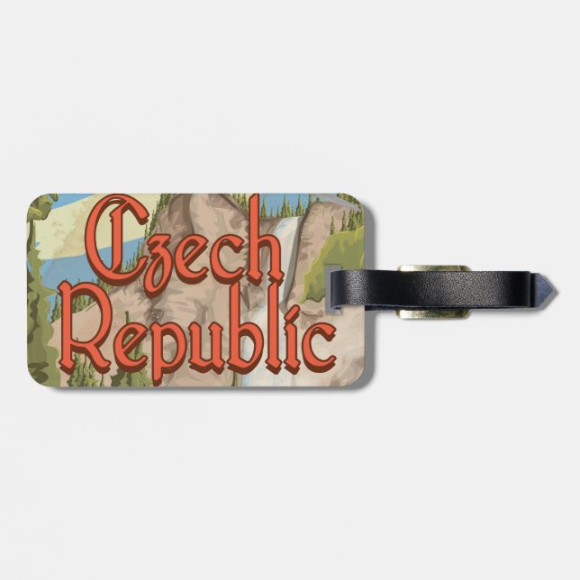 Vintage Travel Poster Gepäckanhänger (Rückseite horizontal)