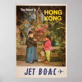 Vintage Travel Poster - Hongkong