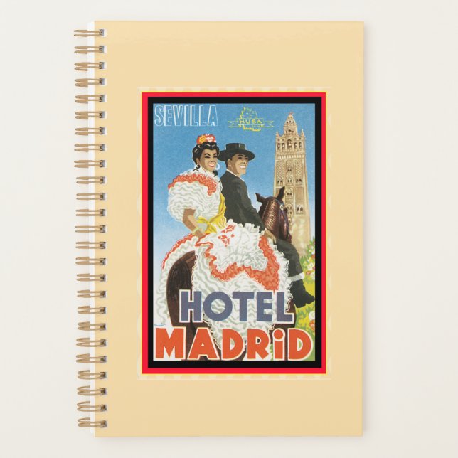 Vintage Travel Poster - Hotel Madrid Planer (Vorderseite)