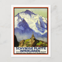 Vintage Travel Poster, Interlaken