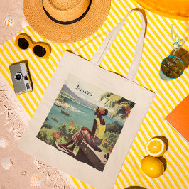 Vintage Travel Poster Jamaikanerin Tragetasche
