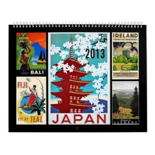 Vintage Travel Poster Kalender