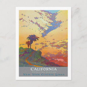 Vintage Travel Poster, Kalifornien Postkarte
