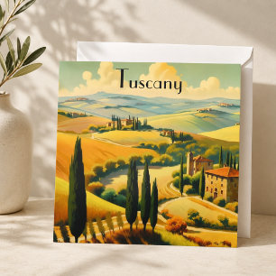 Vintage Travel Poster Landschaft der Toskana