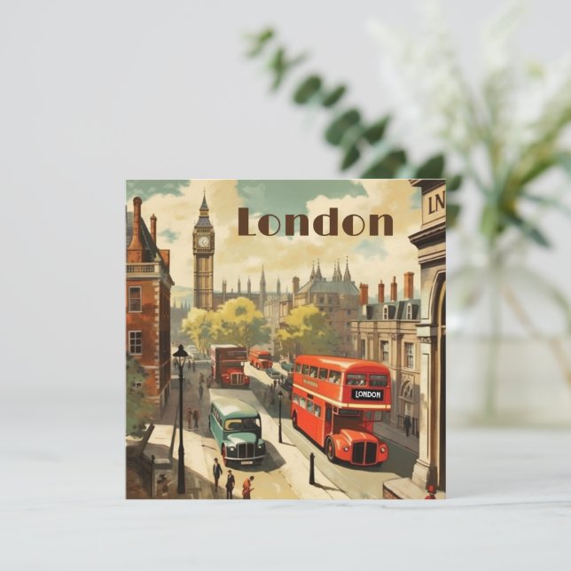 Vintage Travel Poster London City Centre (Stehend Vorderseite)