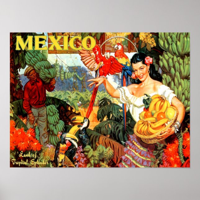 Vintage Travel Poster Mexico (Vorne)