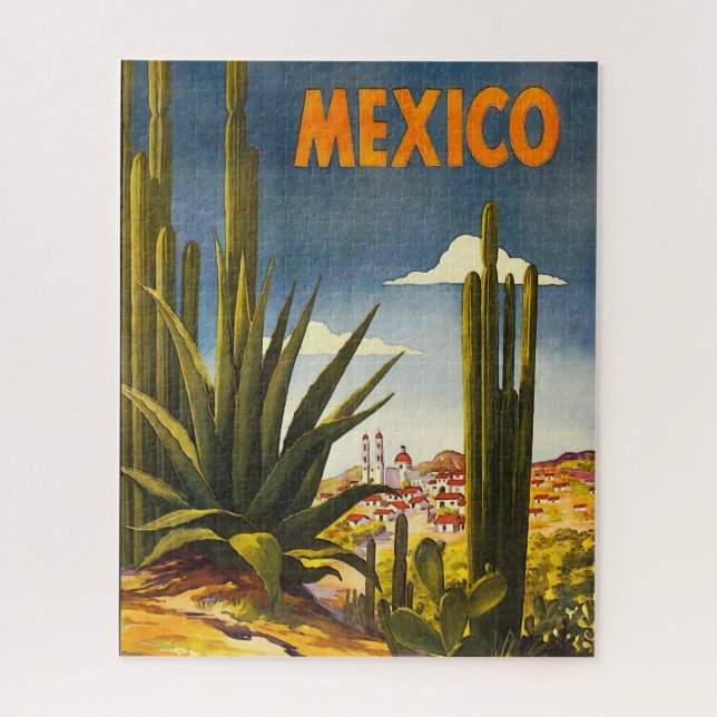 Vintage Travel Poster Mexico (Vertikal)