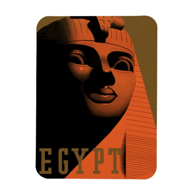 Vintage Travel Poster mit Sphinx, Ägypten, Afrika Magnet (Vertikal)