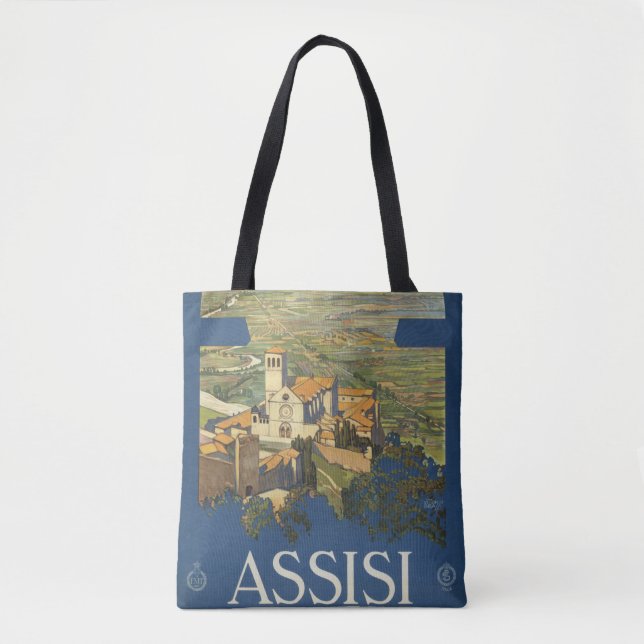 Vintage Travel Poster of Assisi, Italien Tasche (Vorderseite)