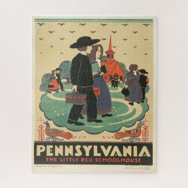 Vintage Travel Poster Promoting Pennsylvania (Vertikal)