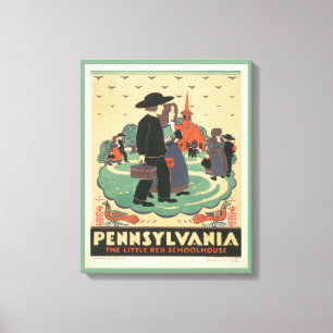 Vintage Travel Poster Promoting Pennsylvania Leinwanddruck