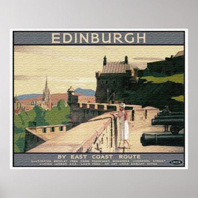 Vintage Travel Poster Scotland Edinburgh Castle (Vorne)