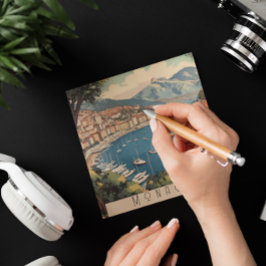 Vintage Travel Poster über dem Hafen von Monaco