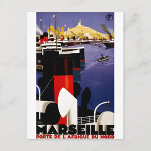 Vintage Travel Poster und Retro Prints Postkarte