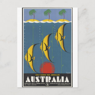 Vintage Travel Poster und Retro Prints Postkarte