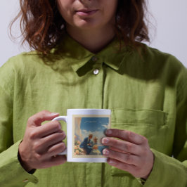 Vintage Travel Poster, Valentine personalisierbar Kaffeetasse