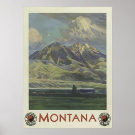 Vintage Travel Poster - Vereinigte Staaten Montana
