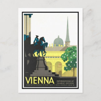 Vintage Travel Poster, Wien Postkarte