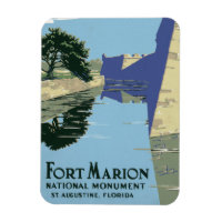 Vintage Travel Poster zeigt Fort Marion