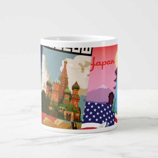 Vintage Travel Posters Jumbo-Tasse (Vorderseite)