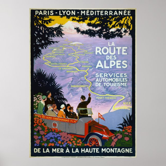 Vintage Travel Posters - La Route des Alpes Poster (Vorne)