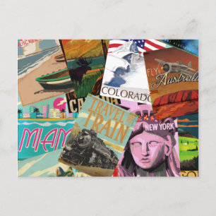 Vintage Travel Posters Postkarte