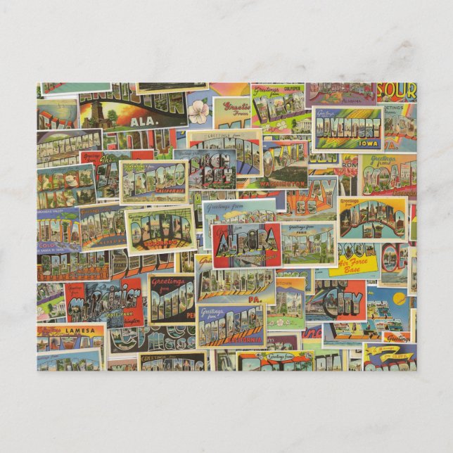 Vintage Travel Postkarten Leere Postkarte (Vorderseite)