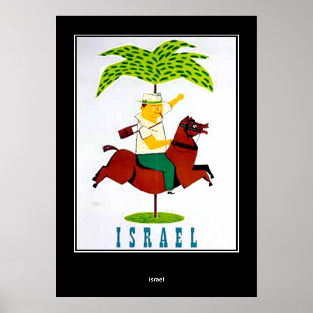 Vintage Travel Print Poster Israel (Vorne)