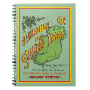 Vintage Travel Railroad Reiseführer für Irland Notizblock